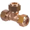 Raccord bicône en T laiton - Ø 16 mm - Thermador
