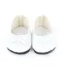 Petitcollin Accessoires pour poupée de 28 cm : Ballerines blanches avec noeud