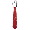 Cravate à sequins - Rouge - Déguisement - Clown - Fête - Ajustable -
