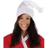 Bonnet de Père Noël blanc - Adulte - Intérieur - Effet brillant