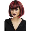 Perruque d'Halloween adulte en Vampiresse noir et rouge (x1) REF/68999