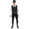 Gilet Sans Manches Noir Raye Blanc - Noir - S/M