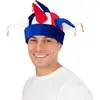 Chapeau Velours bouffon à clochettes, bleu blanc rouge FETE-40041