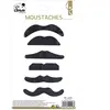 Fausses Moustaches Adulte - PTIT CLOWN - Lot de 6 - Adhésives - Noir