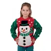 Non communiqué pull de noël bonhomme de neige enfant rouge vert - ptitclown 48111