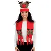 set bonnet écharpe renne rudolphe nez rouge adulte - ptitclown 48331