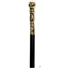 Canne noire avec pommeau OR 92 cm