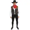 Motomo Gilet Sans Manches Cow-boy Ou Pirate - Simili Cuir Marron - Taille Unique - Marron - Unique