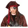 Chapeau adulte de pirate avec dreadlocks FETE-10211