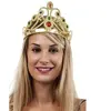Couronne de reine or et pierres en couleurs FETE-10033