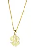 Collier Dollar - Marque - Modèle - Pendentif 8 cm - Métal - Mixte
