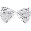 Noeud papillon sequins, argent FETE-11910