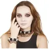 P'TIT Clown Collier et Bracelet - Têtes de Mort - Noir - Dentelle - Taille unique - 2 pièces