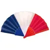 Eventail en tissu supporter France Bleu blanc rouge FETE-18120