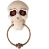 Heurtoir de porte tête de mort - Décoration de fête Halloween - Noir