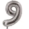 Ballon aluminium chiffre argenté 85 cm