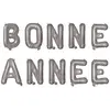 P'TIT Clown re84010, Ballon mylar alu Bonne Année Argent