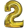 Ballon - PTIT CLOWN - re70002 - Chiffre 2 - Alu mylar - 30cm - Or