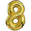 Ballon - PTIT CLOWN - re70008 - Chiffre 8 - Aluminium mylar - 30 cm - Or