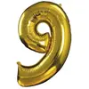 P'TIT Clown re70009, Ballon alu mylar 30cm CHIFFRE 9, Or
