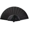 P'tit Clown Éventail noir 40 cm - Adulte - Mixte - pour danseuse flamenco, japonaise ou charleston