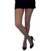 P'tit Clown Collants opaques rayés rouge et vert pour femme - idéal pour un déguisement de lutin de Noël