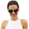 Lunettes coeur Pride arc-en-ciel