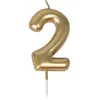 Bougie anniversaire OR chiffre 2