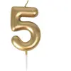 Bougie anniversaire OR chiffre 5
