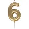 Bougie anniversaire OR chiffre 6