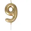 Bougie anniversaire OR chiffre 9