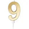 Bougie anniversaire Géante OR chiffre 9