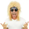 Perruque chanteur rock Hard rock avec bandeau