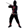Déguisement enfant Ninja noir et rouge taille 3/4 ans FETE-23758