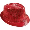 Chapeau adulte Borsalino rouge avec sequins (x1) REF/20194
