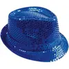 Chapeau Borsalino en tissu sequins pour adulte - Bleu - PTIT CLOWN