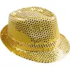 Déguisement - PTIT CLOWN - Chapeau tissu sequins borsalino or - Adulte