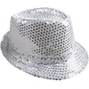 PTIT CLOWN Chapeau tissu sequins borsalino argent