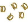 P'TIT Clown re21044 - Lot de 50 confettis pailletés Chiffre 10 Or