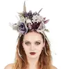P'TIT Clown Serre-tête crâne fleuri adulte - Violet, Lilas, Lavande, Parme, Prune