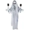 P'tit Clown - Automate Halloween Animé - Animatronique Fantôme - Animatronics - Sonore et Lumineux - Décoration Effrayante - Piles Non incluses (Fantôme enchaîné - à Suspendre, 130 cm)
