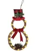 Couronne de porte Bonhomme de neige lumineux 48 cm FETE-22826
