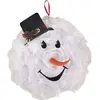 P'TIT Clown re22829, Couronne de porte Tête de Bonhomme de neige 43 cm