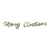 Guirlande Merry Christmas, Or de 2 mètres