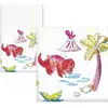 P'TIT Clown re22512 - Lot de 20 serviettes anniversaire Dinosaures