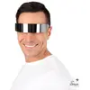 Non communiqué paire de lunettes plastique futuriste noir adulte - générique 22694
