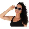 Lunettes disco strass argent