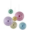 Lot de 6 rosaces à suspendre pastel