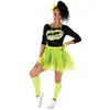 Set déguisement années 80 tutu jaune