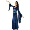 Costume robe médiévale bleue taille S/M FETE-22707